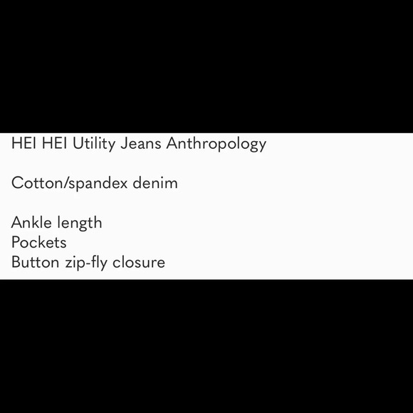 HEI HEI ANTHROPOLOGIE UTILITY JEANS - Picture 4 of 12